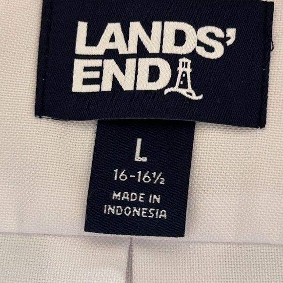 Lands' End School Uniform Short Sleeve Button-Down Oxford Sport Shirt, Size L - Picture 5 of 11